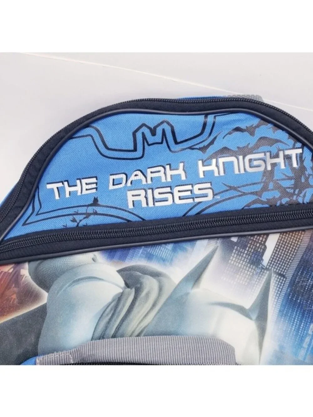 Batman The Dark Knight Rises Backpack Blue & Black With Detachable Lunchbox